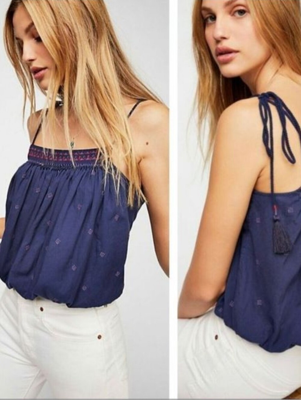 Free People Endless Love Tassel Tie Tank, XS